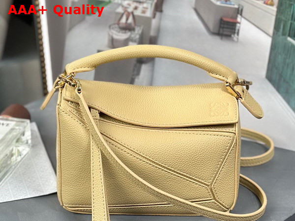 Loewe Mini Puzzle Bag in Dark Butter Soft Grained Calfskin Replica