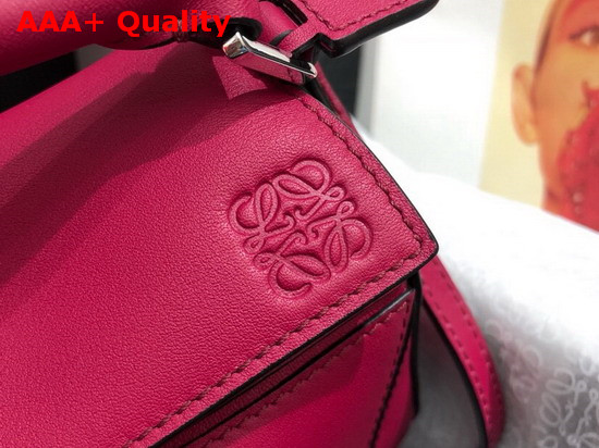 Loewe Mini Puzzle Bag in Fuchsia Classic Calf Leather Replica