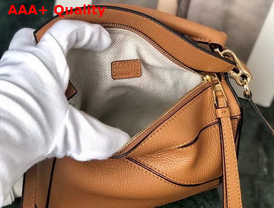 Loewe Mini Puzzle Bag in Light Caramel Soft Grained Calfskin Replica