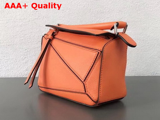 Loewe Mini Puzzle Bag in Orange Classic Calf Leather Replica