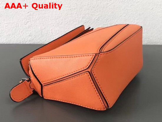 Loewe Mini Puzzle Bag in Orange Classic Calf Leather Replica