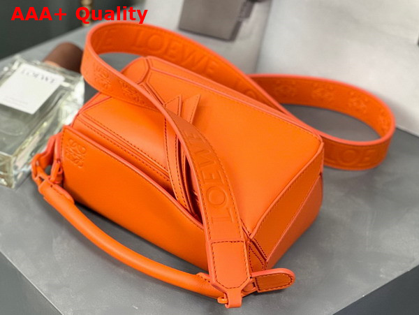 Loewe Mini Puzzle Bag in Orange Satin Calfskin Replica