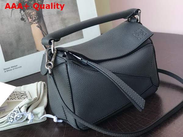 Loewe Mini Puzzle Bag in Soft Grained Calfskin Anthracite Replica