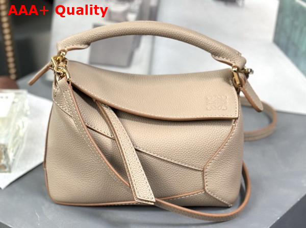 Loewe Mini Puzzle Bag in Soft Grained Calfskin Sand Replica