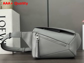 Loewe Mini Puzzle Bumbag in Asphalt Grey Classic Calfskin Replica