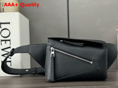 Loewe Mini Puzzle Bumbag in Black Classic Calfskin Replica