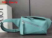 Loewe Mini Puzzle Bumbag in Turquoise Classic Calfskin Replica
