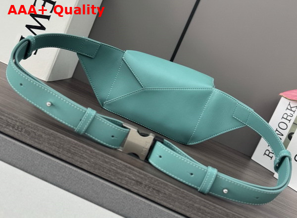 Loewe Mini Puzzle Bumbag in Turquoise Classic Calfskin Replica