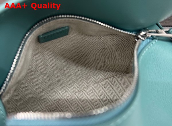 Loewe Mini Puzzle Bumbag in Turquoise Classic Calfskin Replica