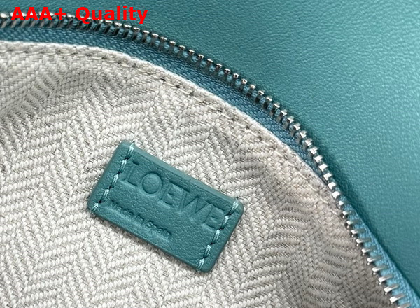 Loewe Mini Puzzle Bumbag in Turquoise Classic Calfskin Replica