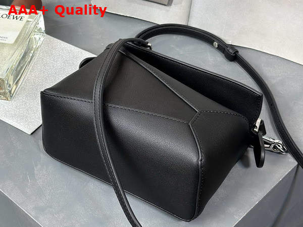 Loewe Mini Puzzle Edge Bag in Black Classic Calfskin Replica