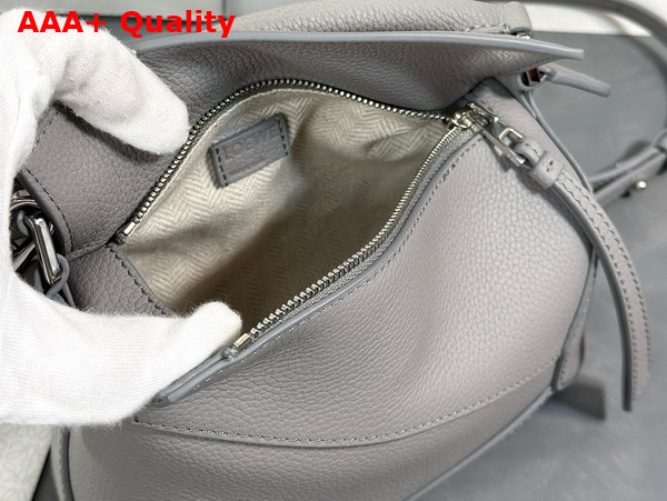 Loewe Mini Puzzle Edge Bag in Pearl Grey Soft Grained Calfskin Replica