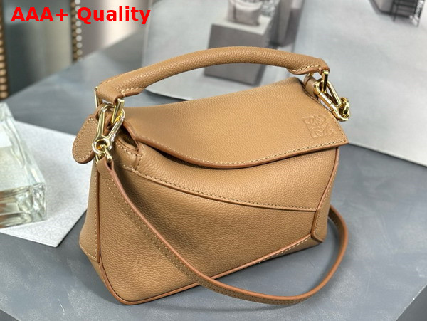 Loewe Mini Puzzle Edge Bag in Sand Soft Grained Calfskin Replica