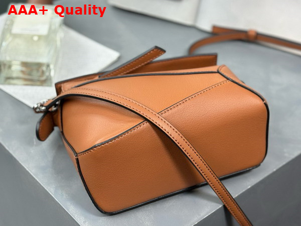 Loewe Mini Puzzle Edge Bag in Tan Classic Calfskin Replica