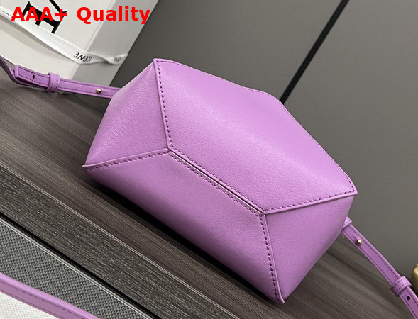 Loewe Mini Puzzle Fold Tote in Lilac Shiny Calfskin Replica