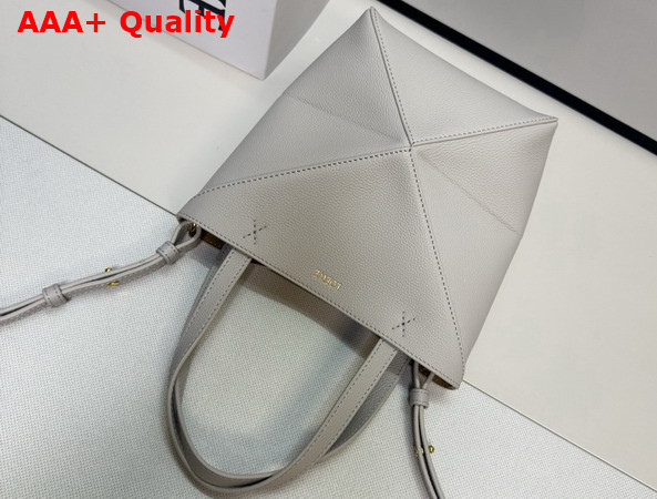 Loewe Mini Puzzle Fold Tote in Pearl Grey Grained Calfskin Replica