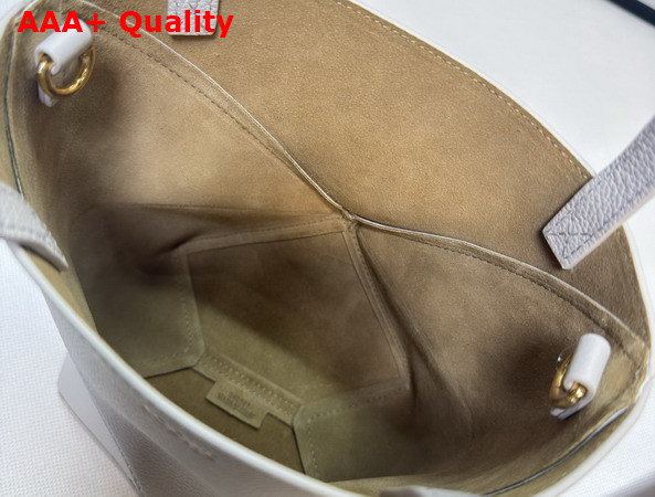 Loewe Mini Puzzle Fold Tote in Pearl Grey Grained Calfskin Replica