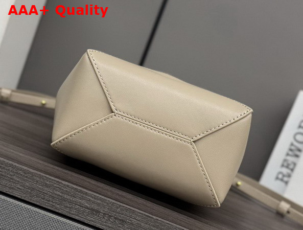 Loewe Mini Puzzle Fold Tote in Sand Shiny Calfskin Replica