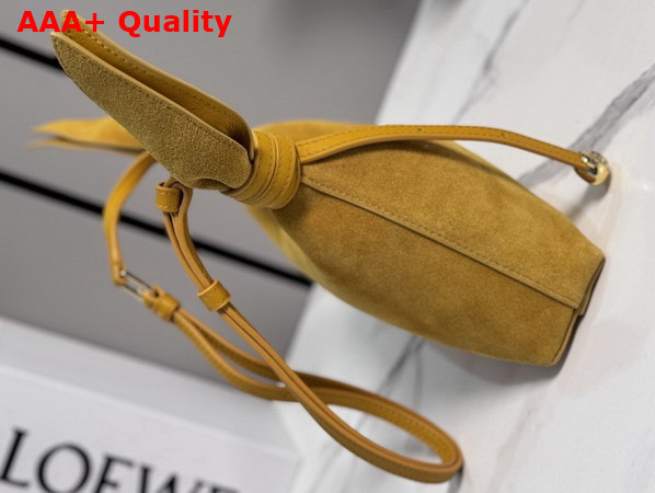 Loewe Mini Scarf Bag in Ochre Suede Replica