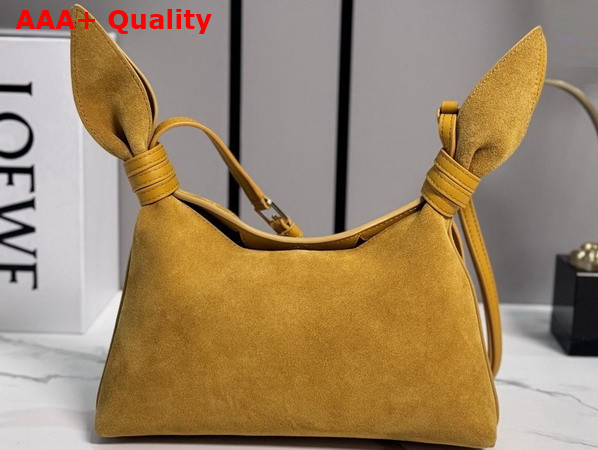 Loewe Mini Scarf Bag in Ochre Suede Replica