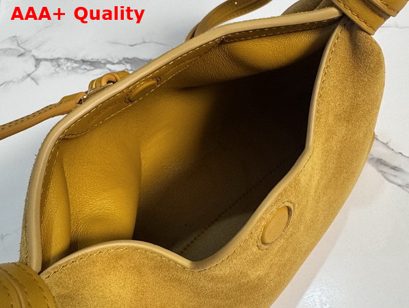 Loewe Mini Scarf Bag in Ochre Suede Replica