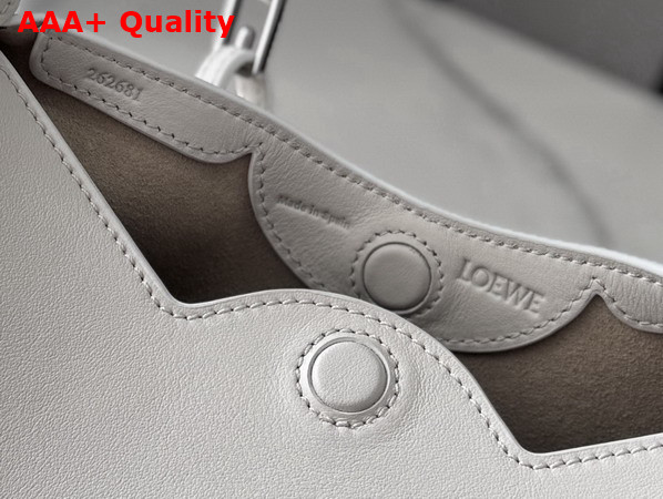 Loewe Mini Scarf Bag in Smooth Calfskin Soft White Replica