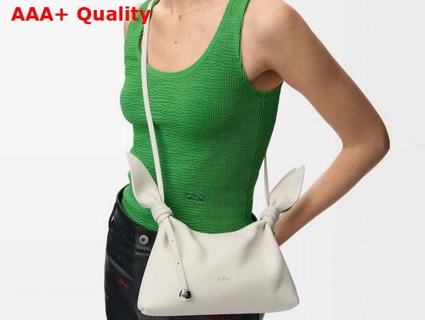 Loewe Mini Scarf Bag in Smooth Calfskin Soft White Replica