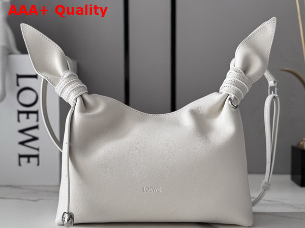 Loewe Mini Scarf Bag in Smooth Calfskin Soft White Replica