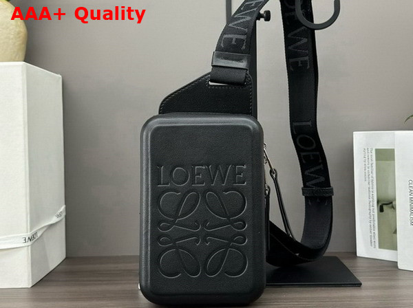 Loewe Molded Sling in Smooth Calfskin Black Replica