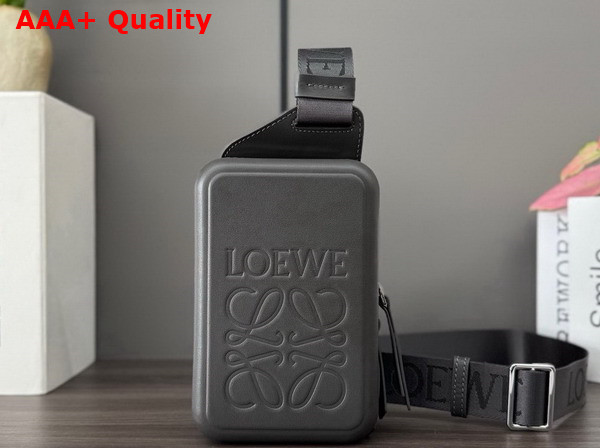 Loewe Molded Sling in Smooth Calfskin Dark Grey Replica