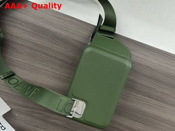 Loewe Molded Sling in Smooth Calfskin Green Replica