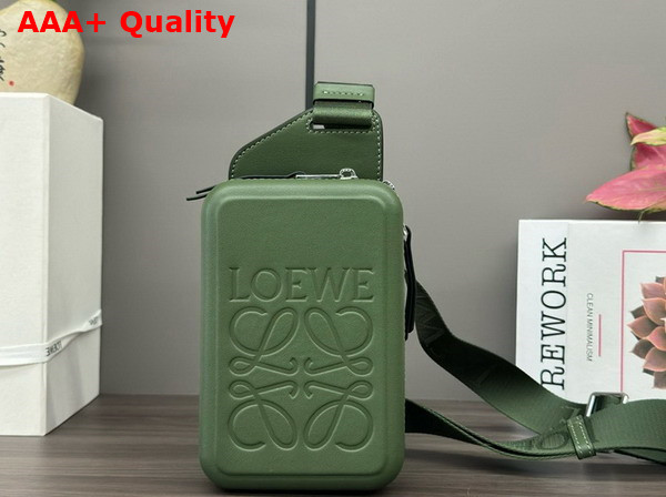 Loewe Molded Sling in Smooth Calfskin Green Replica