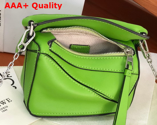 Loewe Nano Puzzle Bag in Green Classic Calfskin Replica