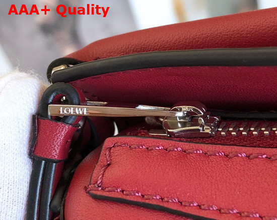 Loewe Nano Puzzle Bag in Red Classic Calfskin Replica