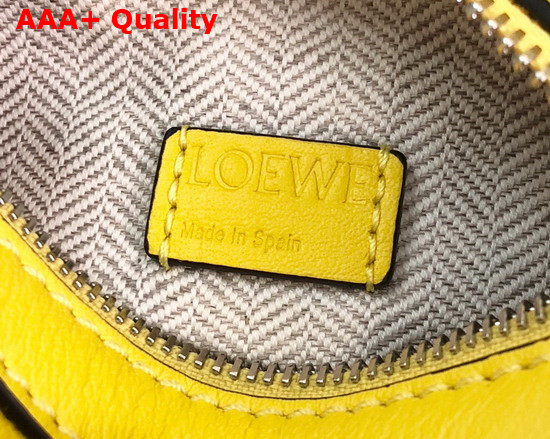 Loewe Nano Puzzle Bag in Yellow Classic Calfskin Replica