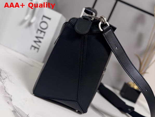 Loewe Panta Medium Puzzle Bag in Shiny Calfskin Black Replica