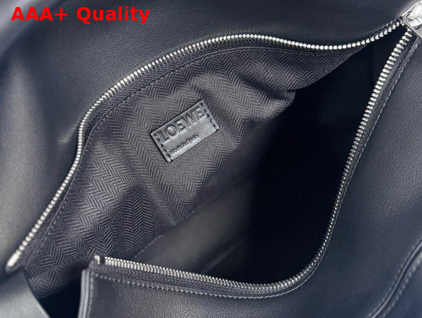 Loewe Panta Medium Puzzle Bag in Shiny Calfskin Black Replica