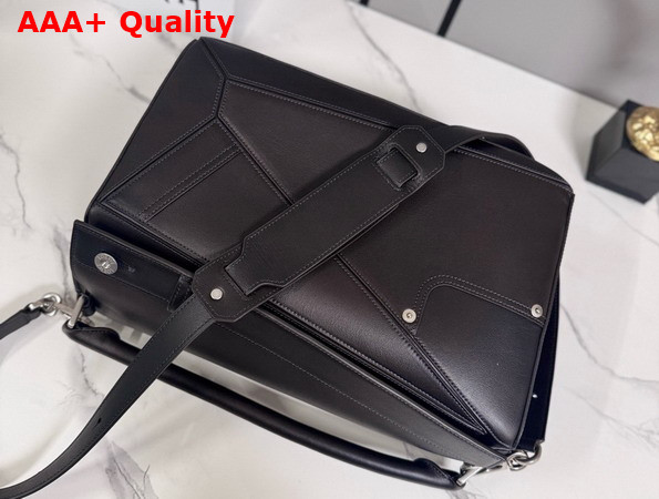 Loewe Panta Medium Puzzle Bag in Shiny Calfskin Vintage Brown Replica