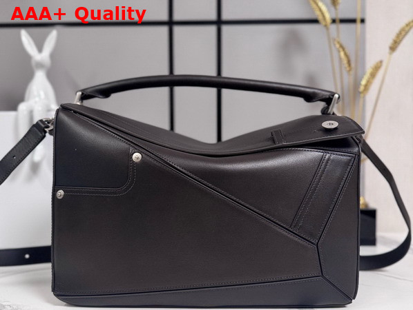 Loewe Panta Medium Puzzle Bag in Shiny Calfskin Vintage Brown Replica