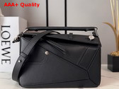 Loewe Panta Small Puzzle Bag in Black Shiny Calfskin Replica