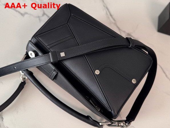 Loewe Panta Small Puzzle Bag in Black Shiny Calfskin Replica