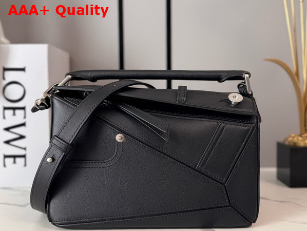 Loewe Panta Small Puzzle Bag in Black Shiny Calfskin Replica
