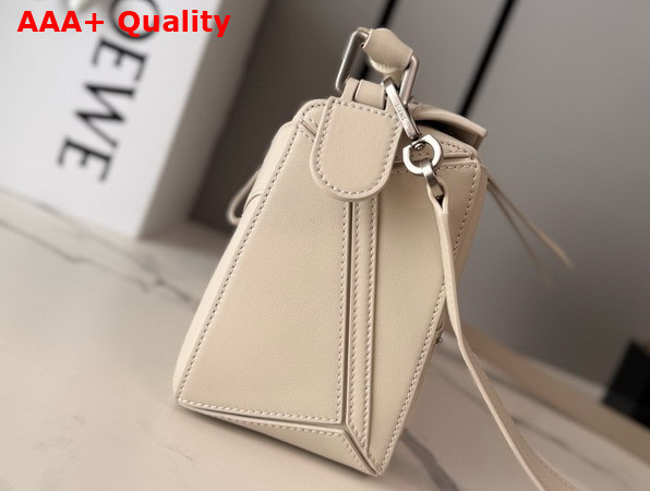 Loewe Panta Small Puzzle Bag in Light Ghost Shiny Calfskin Replica