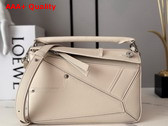 Loewe Panta Small Puzzle Bag in Light Ghost Shiny Calfskin Replica