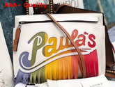 Loewe Paulas T Pouch Bag White Multicolor Replica