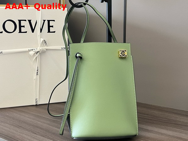 Loewe Pebble Dice Pocket in Avocado Green Classic Calfskin Replica
