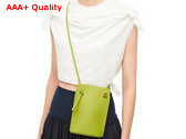 Loewe Pebble Dice Pocket in Avocado Green Classic Calfskin Replica