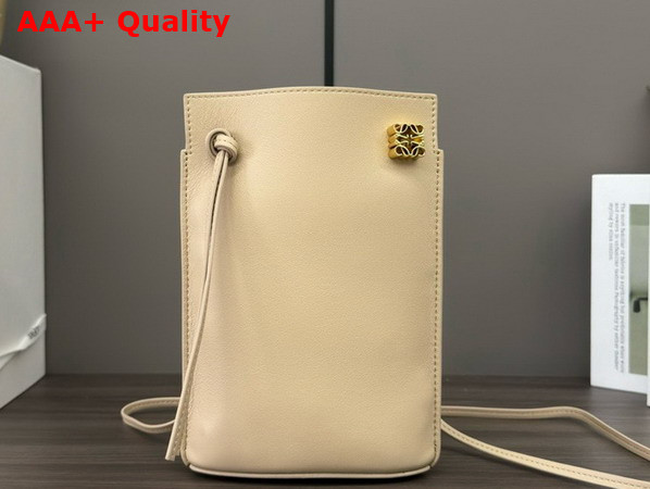 Loewe Pebble Dice Pocket in Avocado Green Classic Calfskin Replica