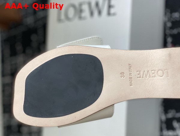 Loewe Pebble Slide in Sea Salt Calfskin Replica