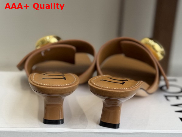 Loewe Pebble Slide in Soft Calfskin Oak Replica